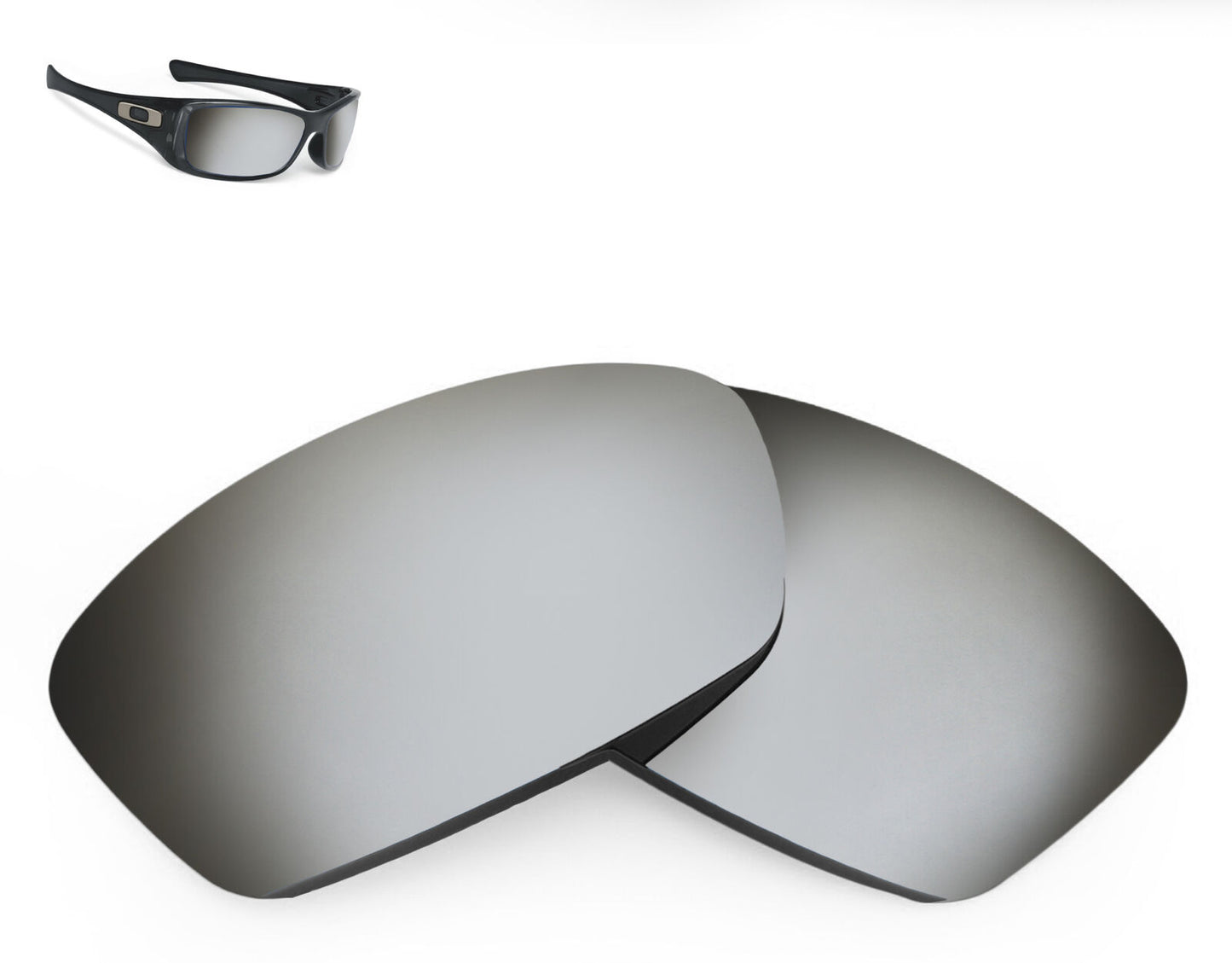 LenSwitch Replacement Lenses for Oakley Hijinx Sunglasses Silver Mirror