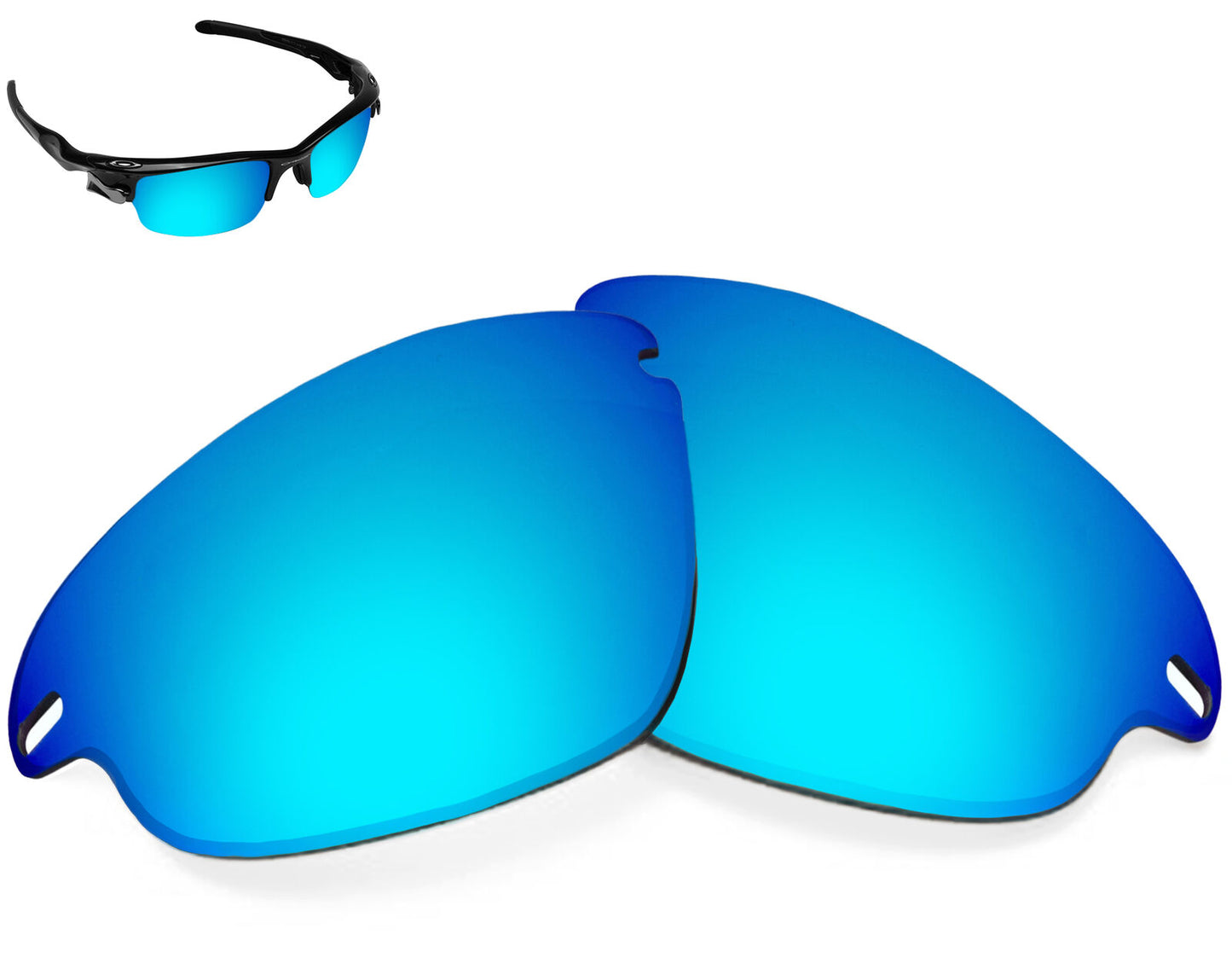 LenSwitch Replacement Lenses for Oakley Fast Jacket Sunglasses Blue Mirror