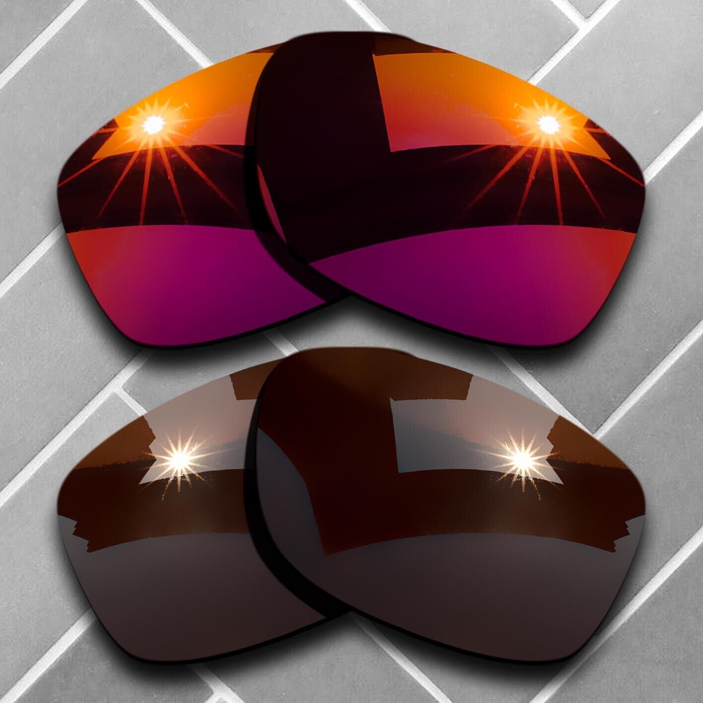 Polarized Replacement lenses for-Oakley Jupiter Squared Anti-Scratch Choices US