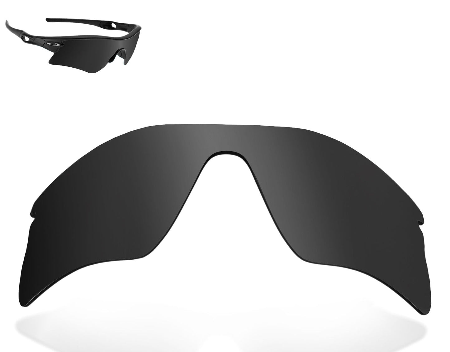 LenSwitch Replacement Lenses for Oakley Radar Range Sunglasses Dark Gray