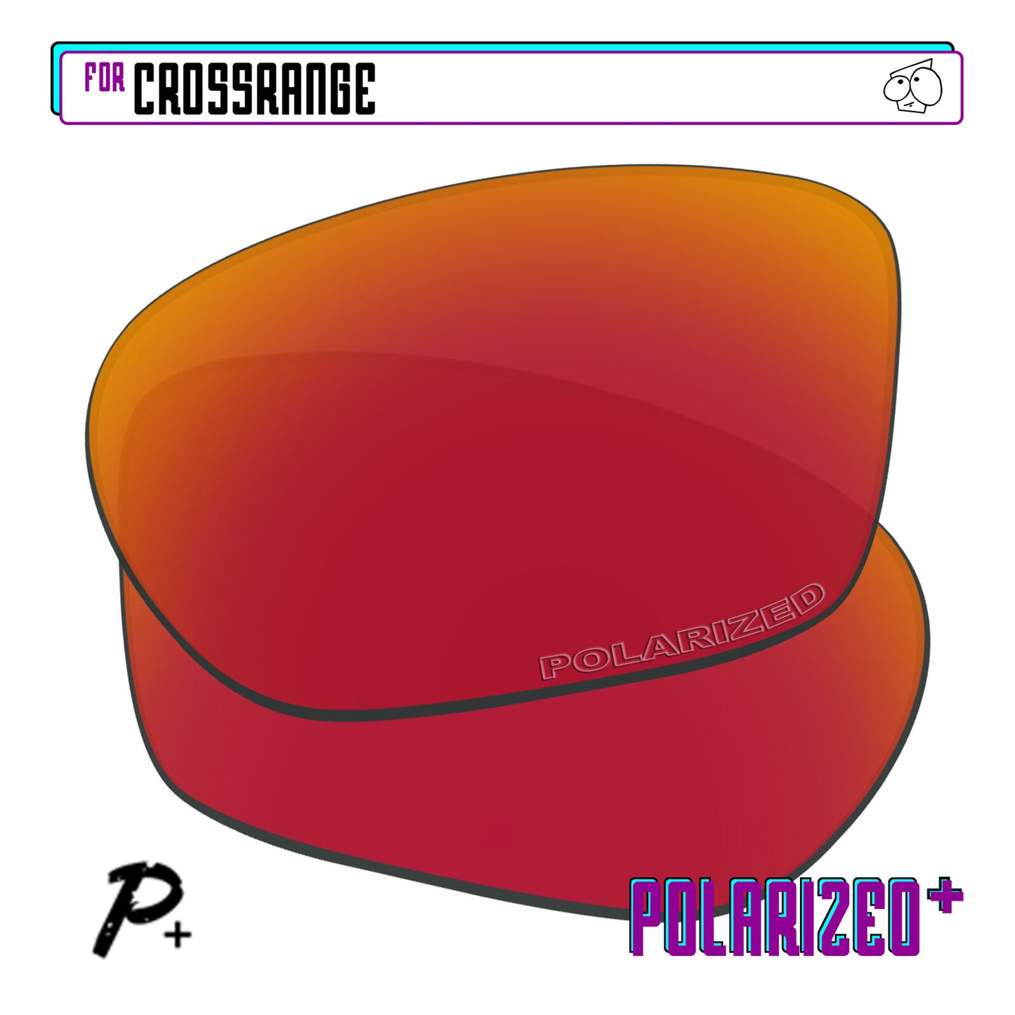 POLARIZED+ Replacement Lens For-Oakley Crossrange Sunglass Anti-Scratch