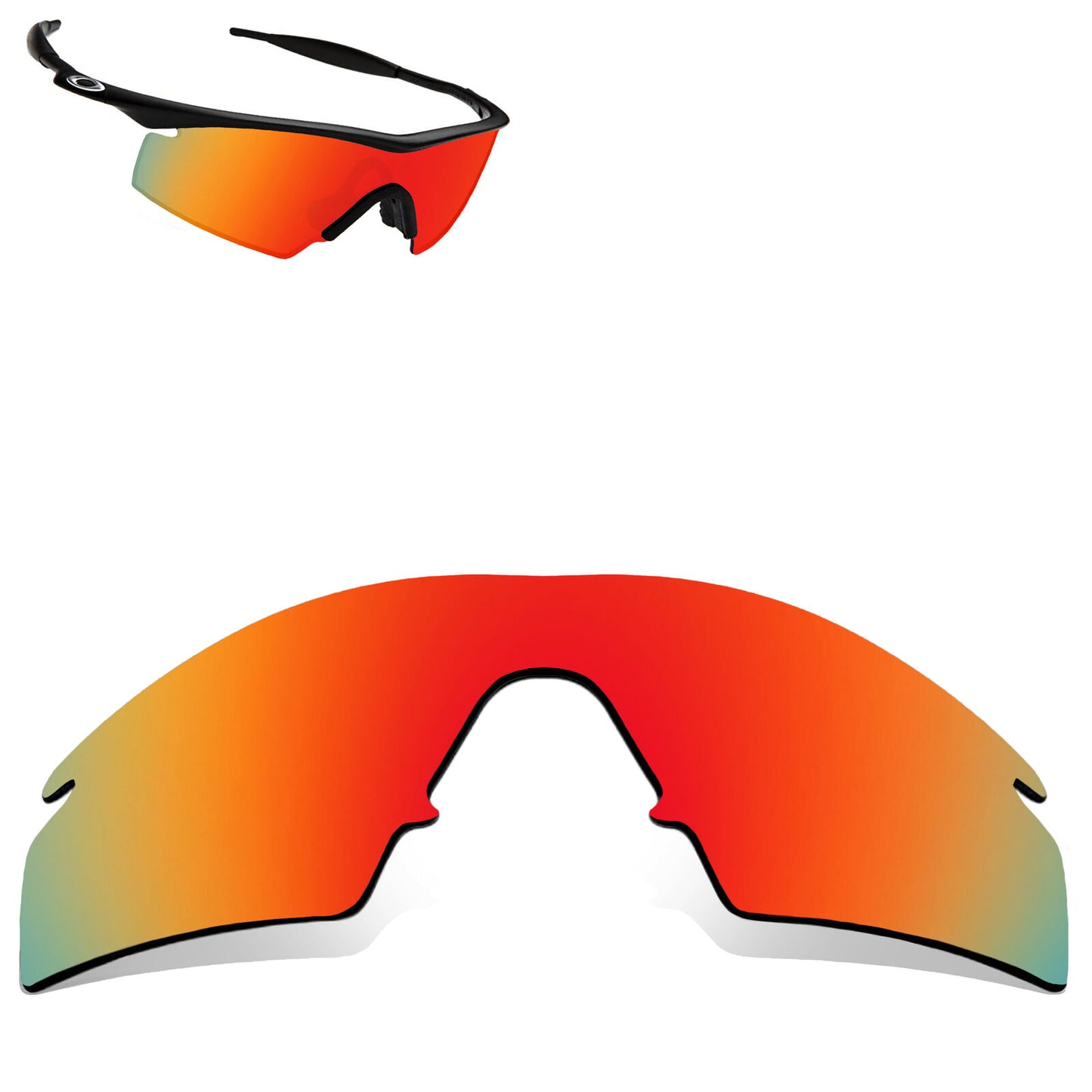 LenSwitch Polarized Replacement Lenses for Oakley M Shades Strike Shades Red