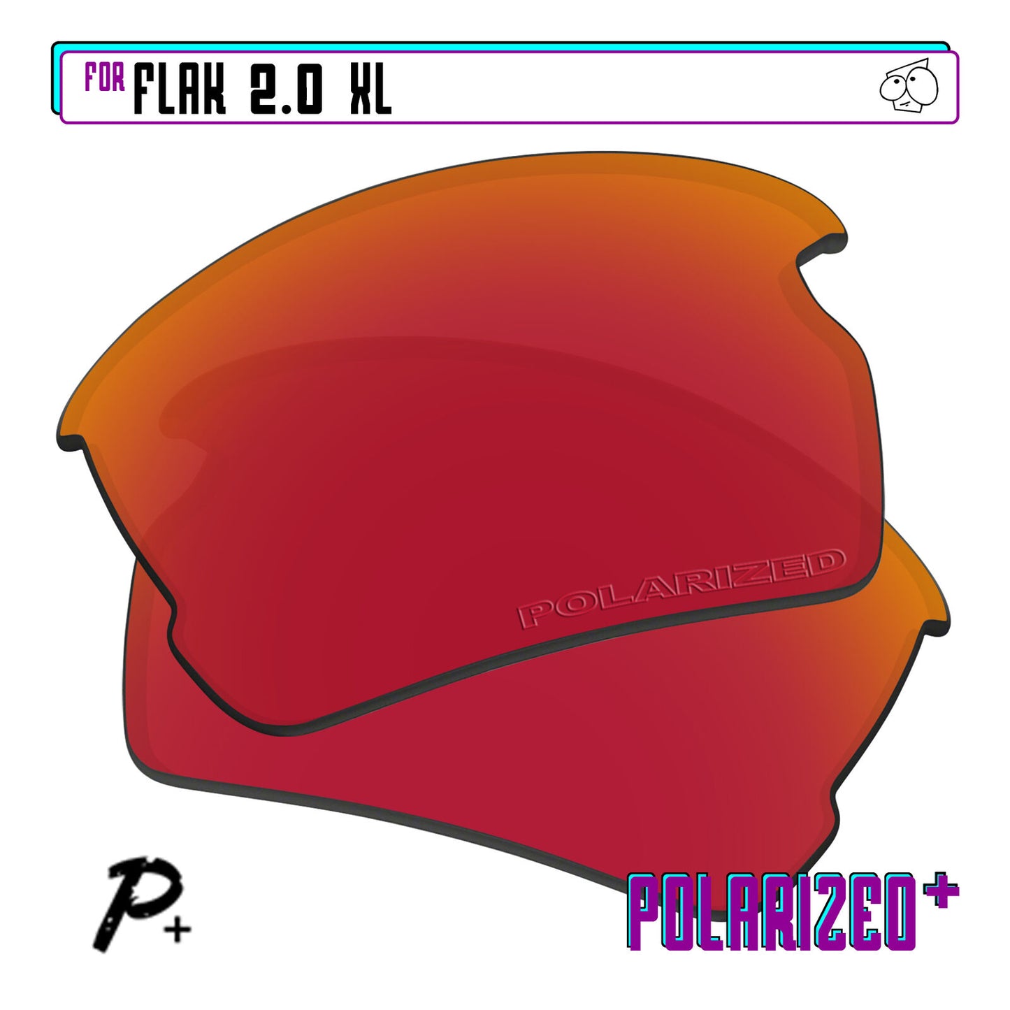 POLARIZED+ Replacement Lens For-Oakley Flak 2.0 XL Sunglass Anti-Scratch