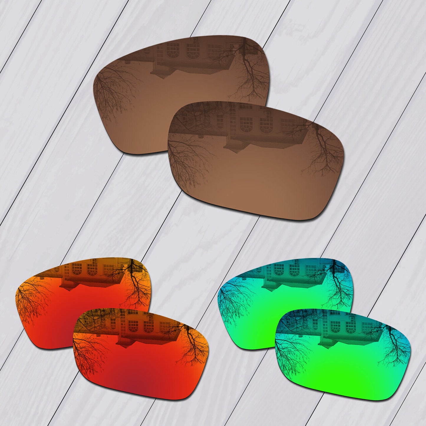 POLARIZED Lot Replacement Lens For-Oakley Sliver AF (Asian Fit) Anti-Scratch Opt