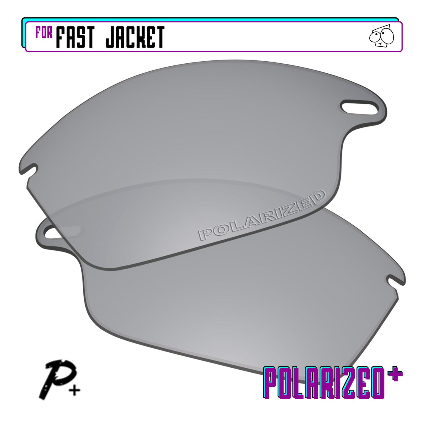 POLARIZED+ Replacement Lens For-Oakley Fast Jacket Sunglass Anti-Scratch