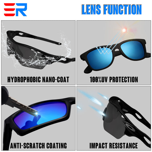 ExpressReplacement Polarized Lenses For-Oakley Half Jacket 2.0 Sunglasses OO9144