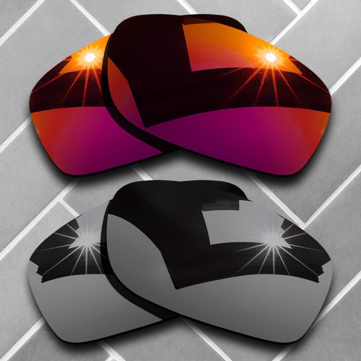 Polarized Replacement lenses for-Oakley Fives Squared Anti-Scratch Choices US