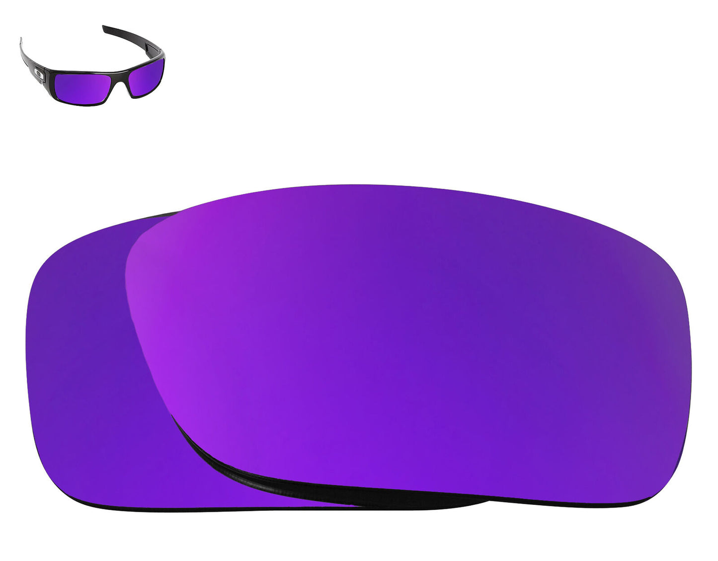 LenSwitch Replacement Lenses for Oakley Crankshaft Sunglasses Purple Mirror