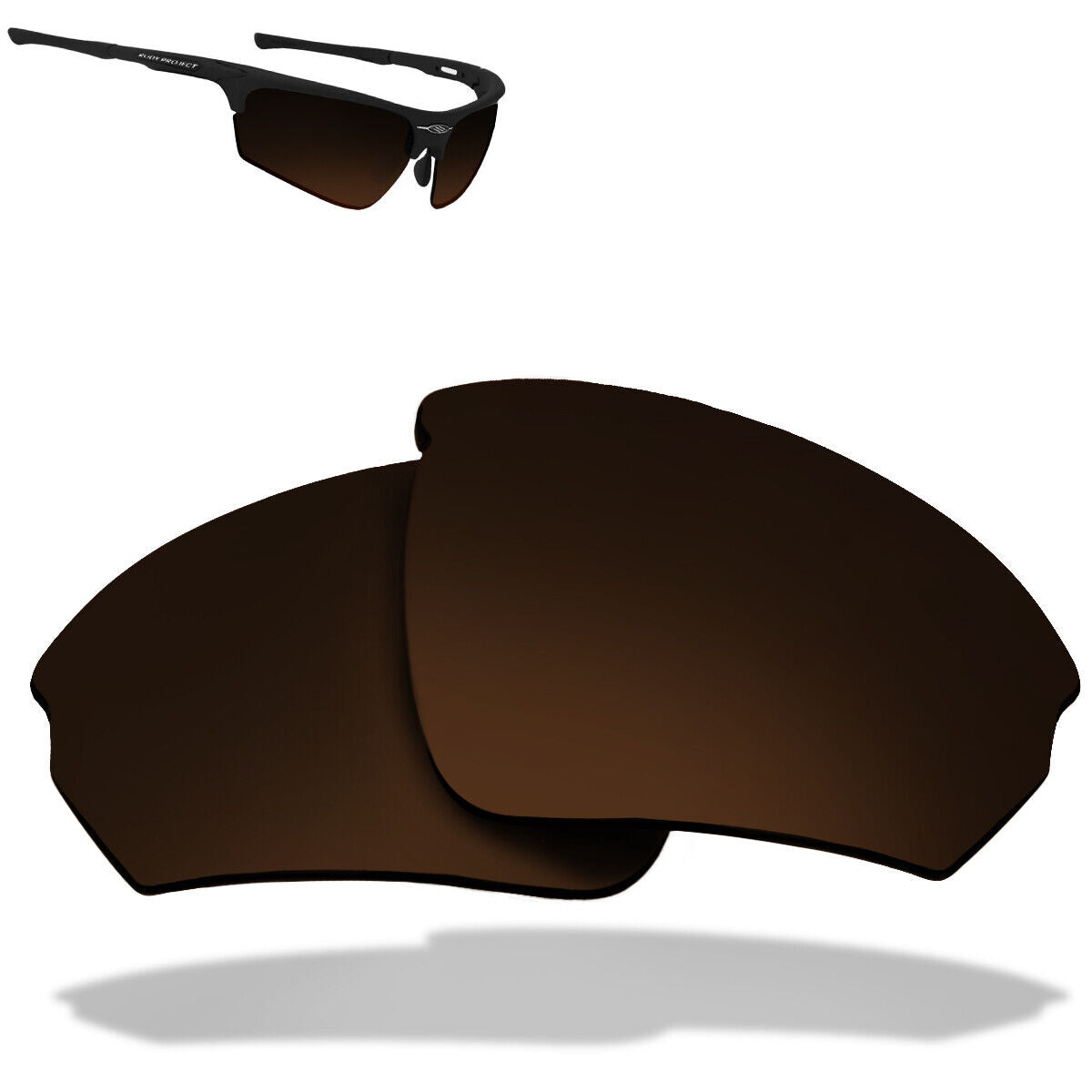 LenSwitch Polarized Replacement Lenses for RUDY PROJECT Noyz Sunglasses Brown