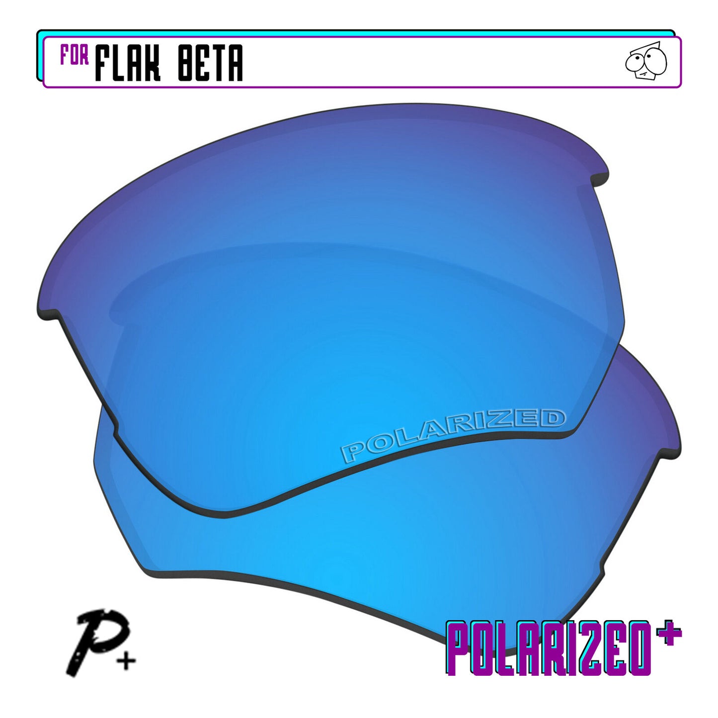 POLARIZED+ Replacement Lens For-Oakley Flak Beta Sunglass Anti-Scratch