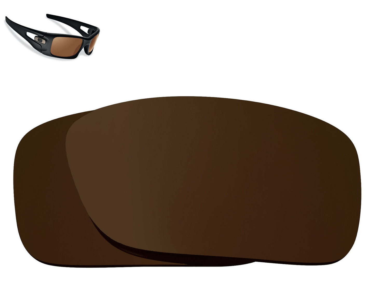 LenSwitch Replacement Lenses for Oakley Crankcase Sunglasses Dark Brown