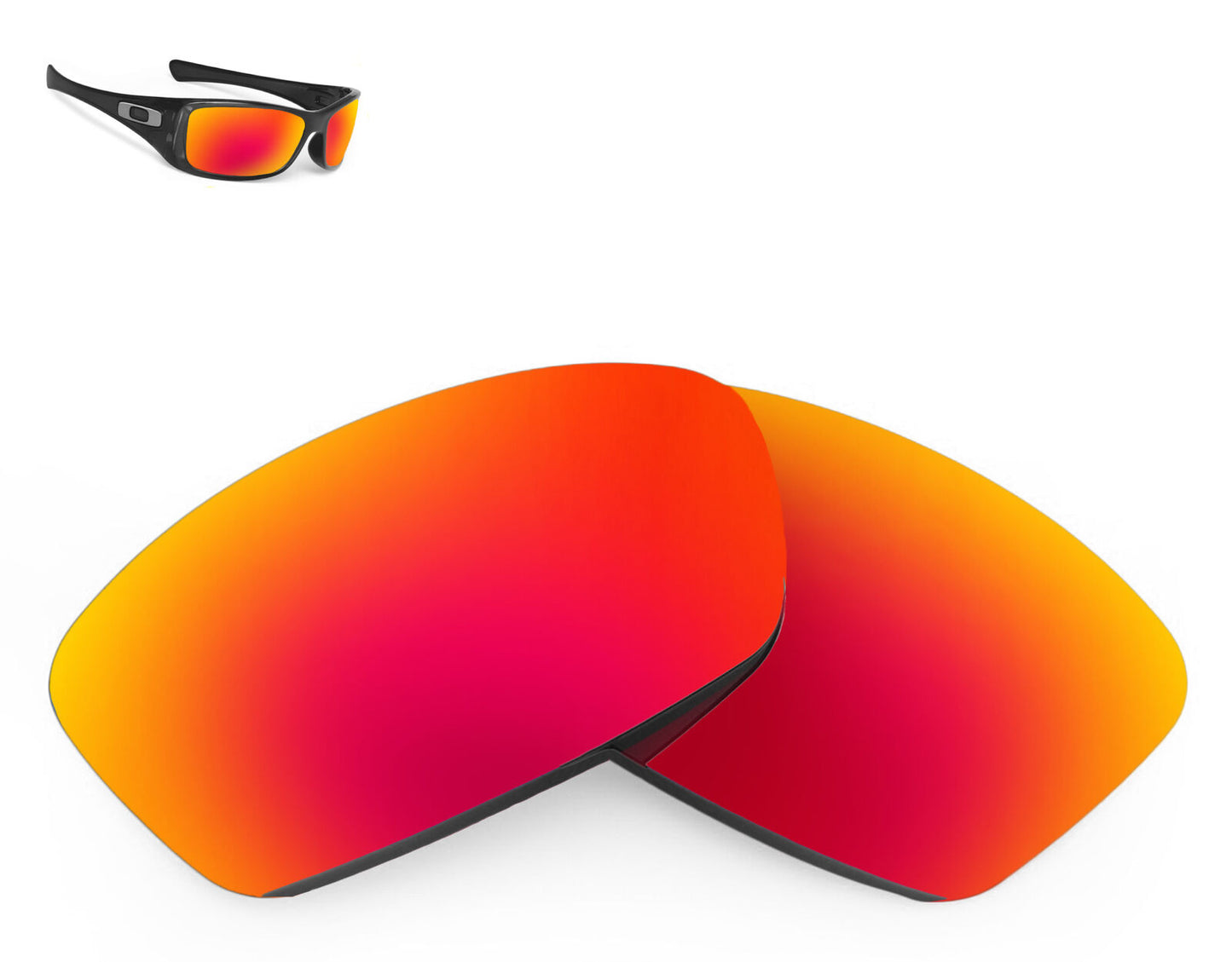LenSwitch Replacement Lenses for Oakley Hijinx Sunglasses Red Mirror