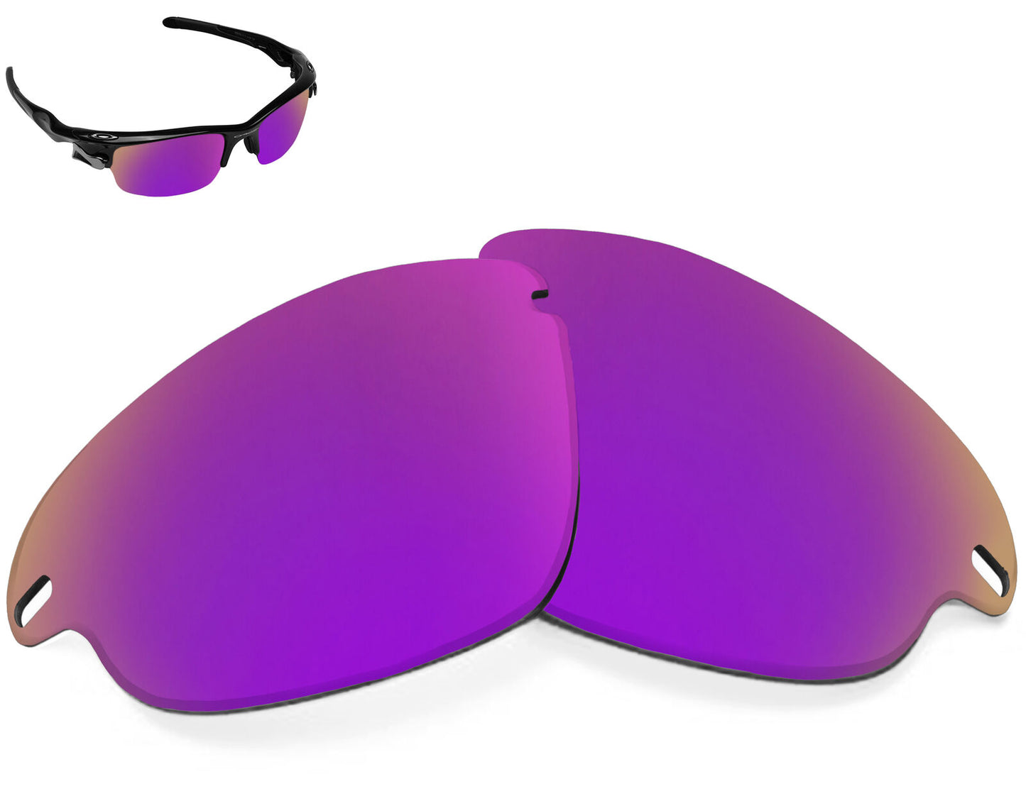 LenSwitch Polarized Replacement Lenses for Oakley Fast Jacket Sunglasses Purple