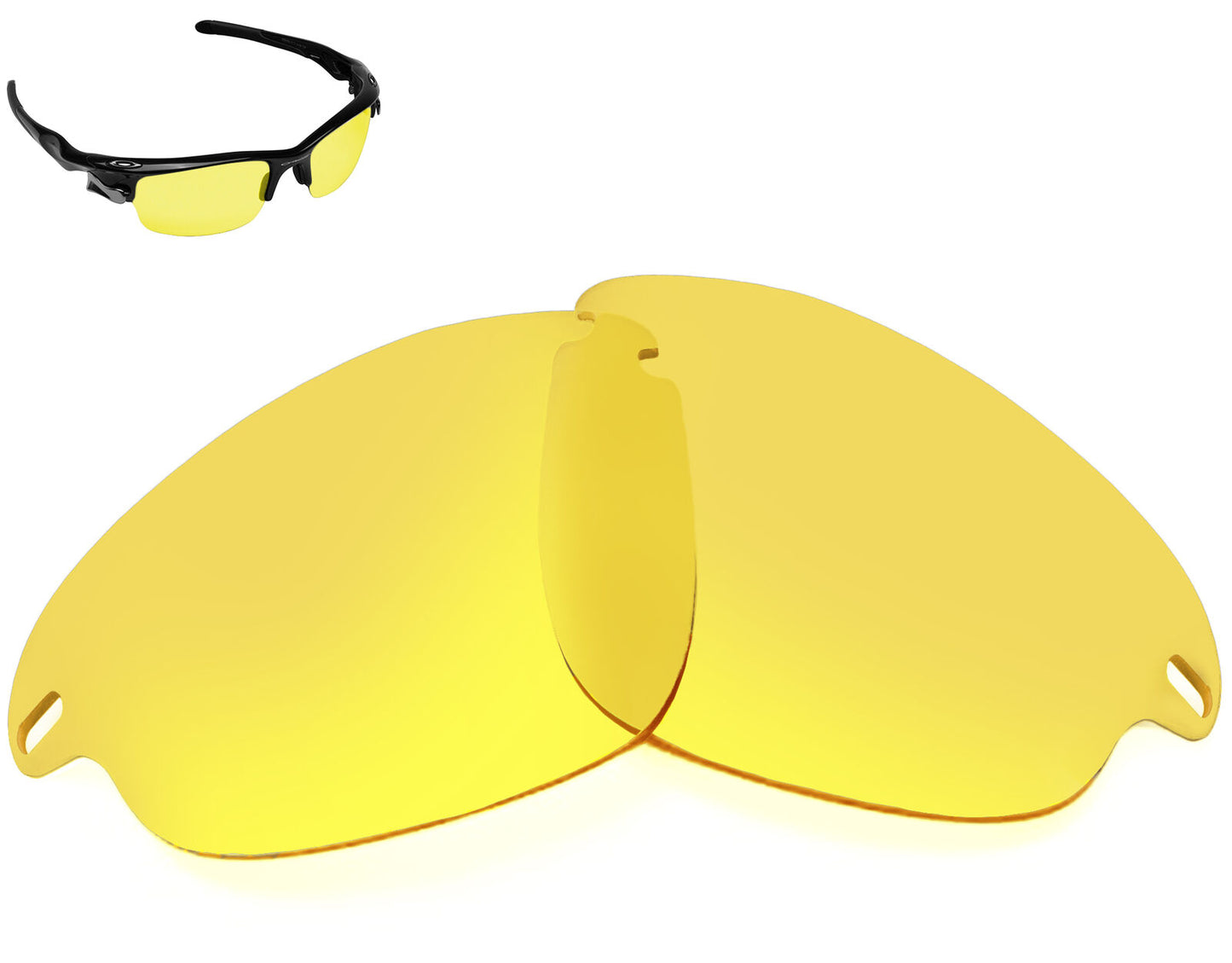 LenSwitch Replacement Lenses for Oakley Fast Jacket Sunglasses Yellow