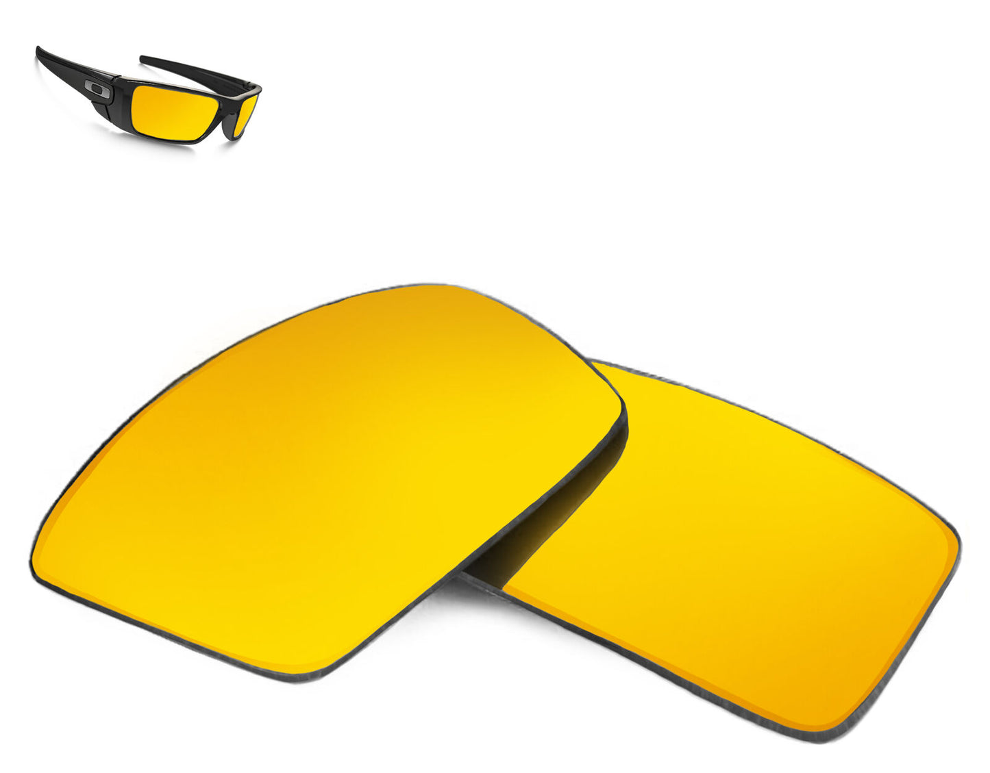 LenSwitch Replacement Lenses for Oakley Fuel Cell Sunglasses Gold Mirror