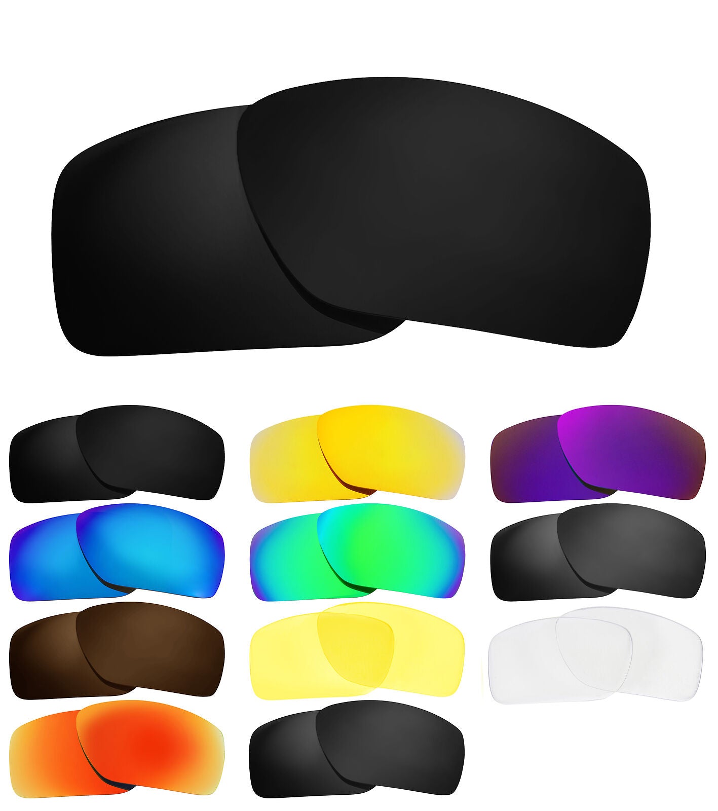 LenSwitch Replacement Lenses for Oakley Big Taco Sunglasses Crystal Clear