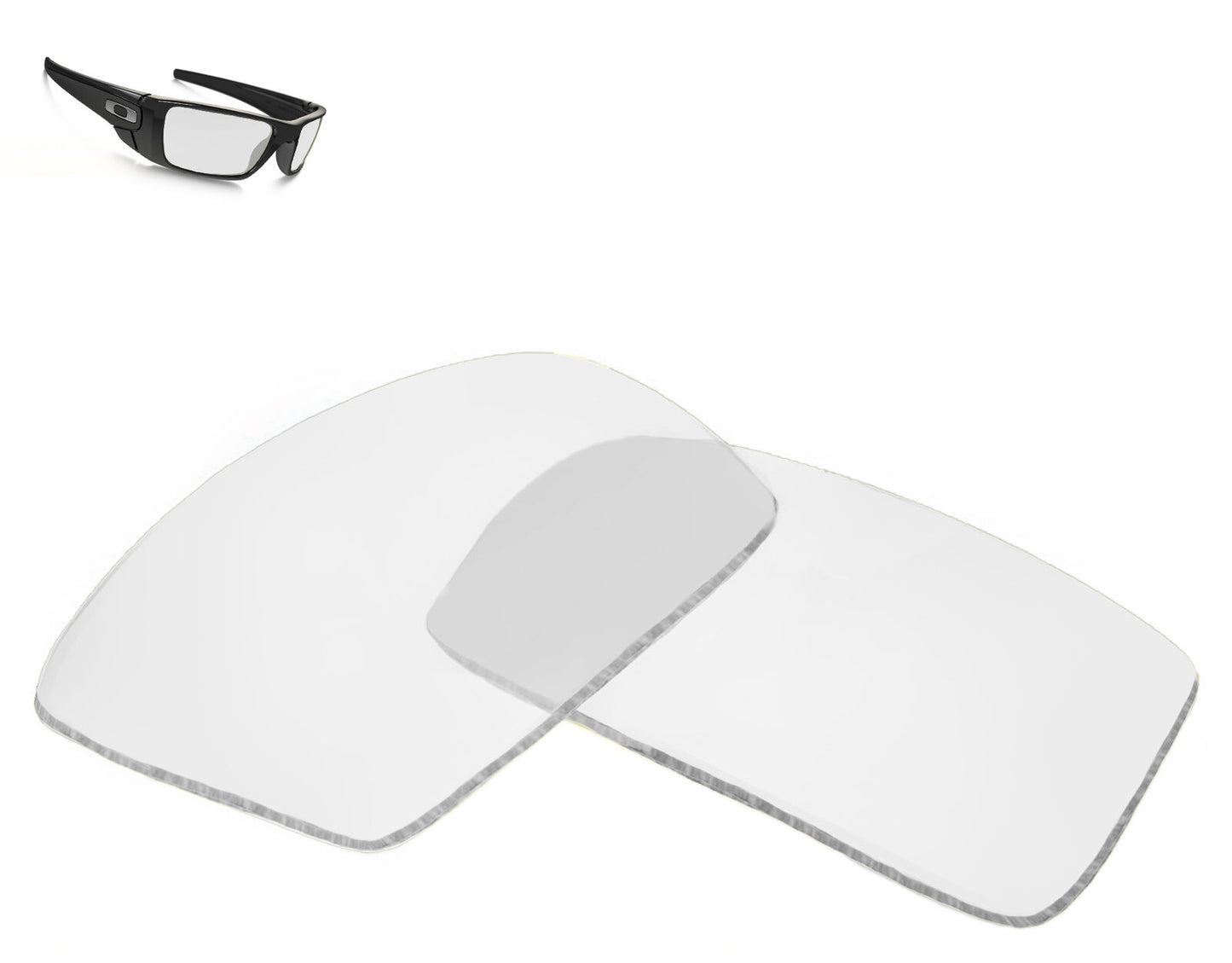 LenSwitch Replacement Lenses for Oakley Fuel Cell Sunglasses Crystal Clear