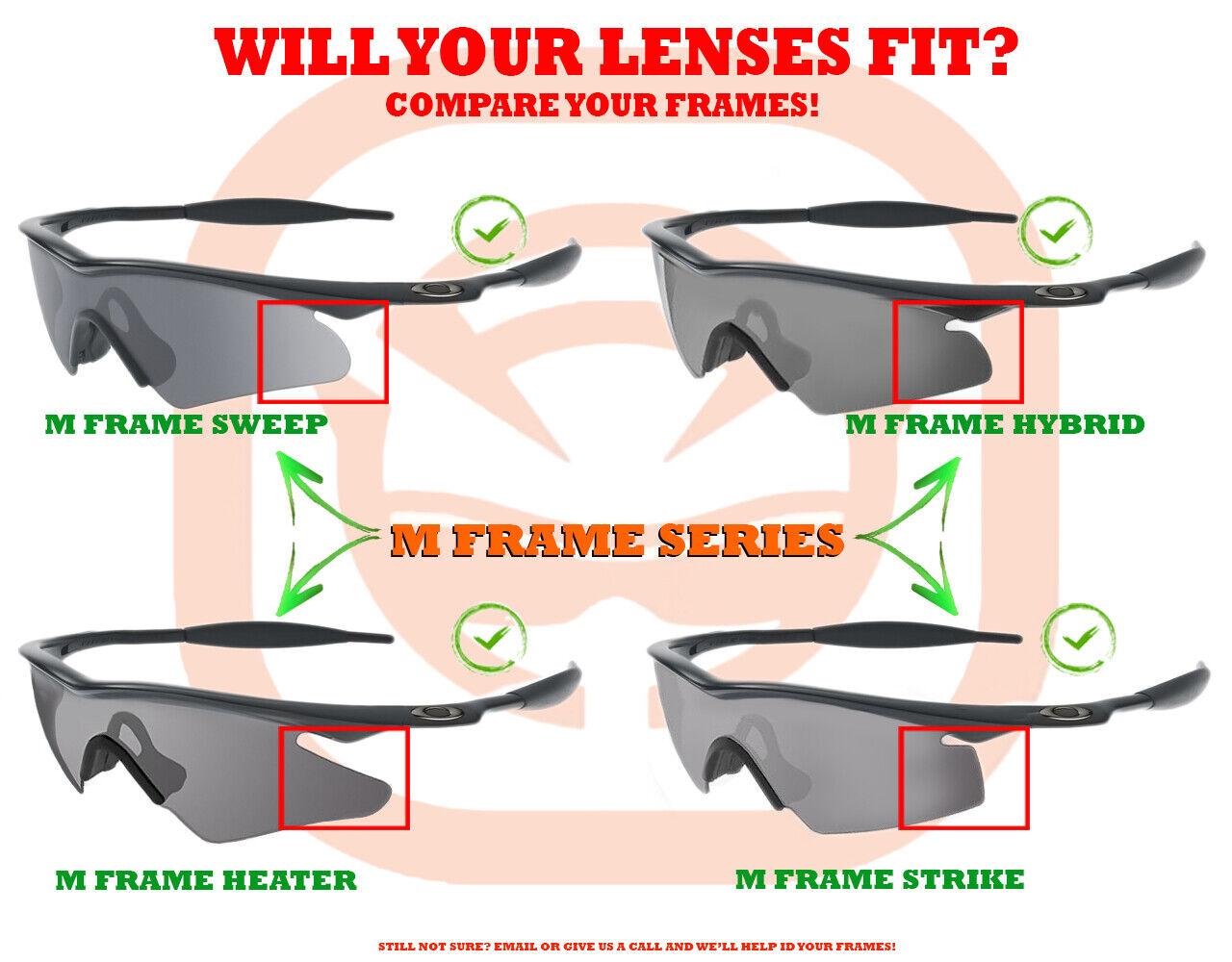 LenSwitch Polarized Replacement Lenses for Oakley M Shades Strike Shades Green