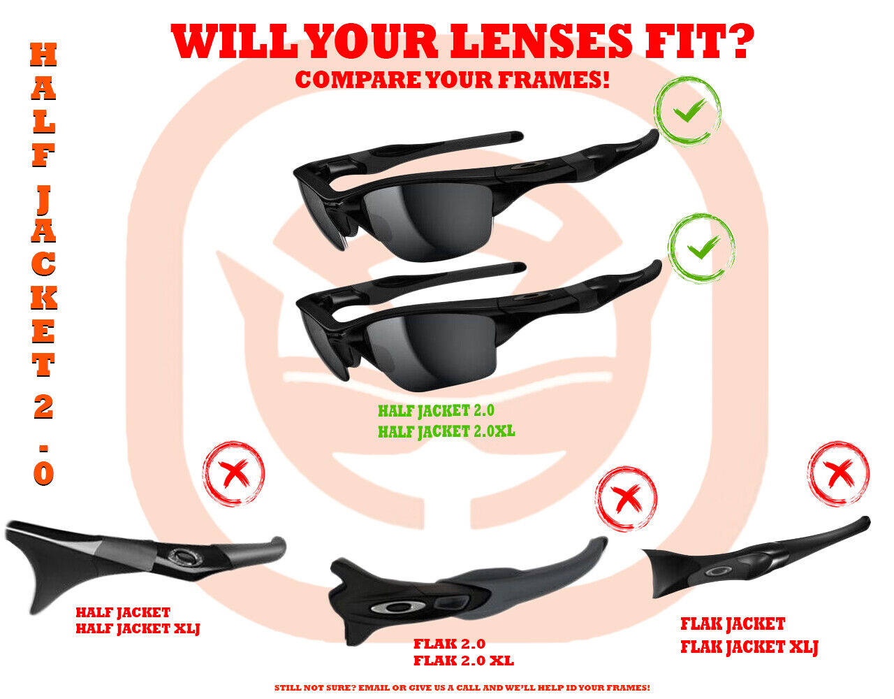 LenSwitch Replacement Lenses for Oakley Half Jacket 2.0 XL Sunglasses Silver