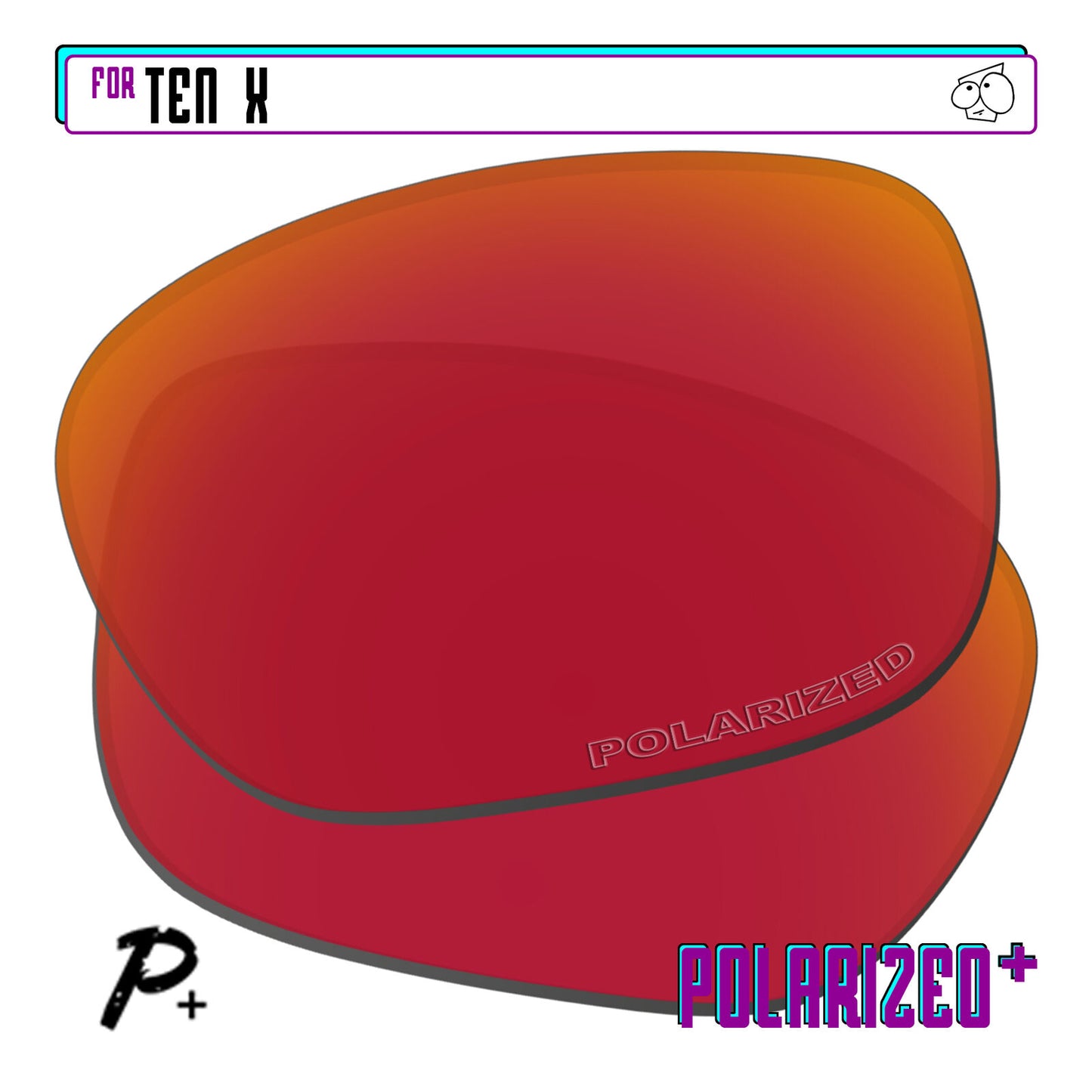POLARIZED+ Replacement Lens For-Oakley Ten X Sunglass Anti-Scratch