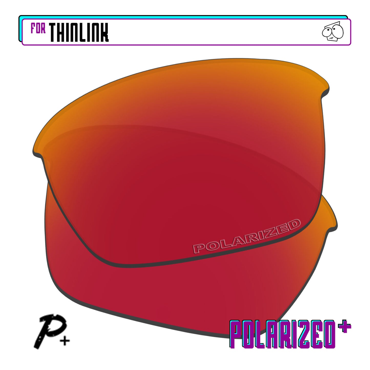 POLARIZED+ Replacement Lens For-Oakley Thinlink Sunglass Anti-Scratch