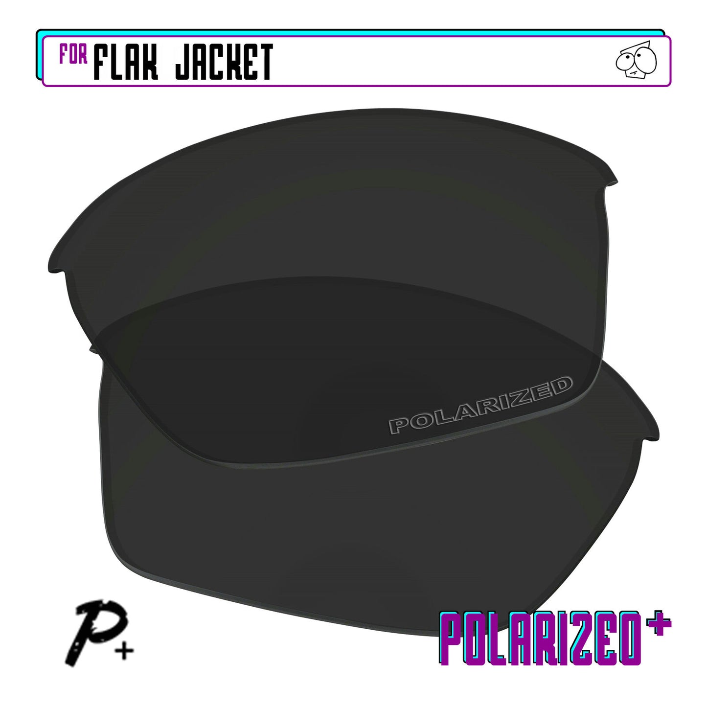 POLARIZED+ Replacement Lens For-Oakley Flak Jacket Sunglass Anti-Scratch