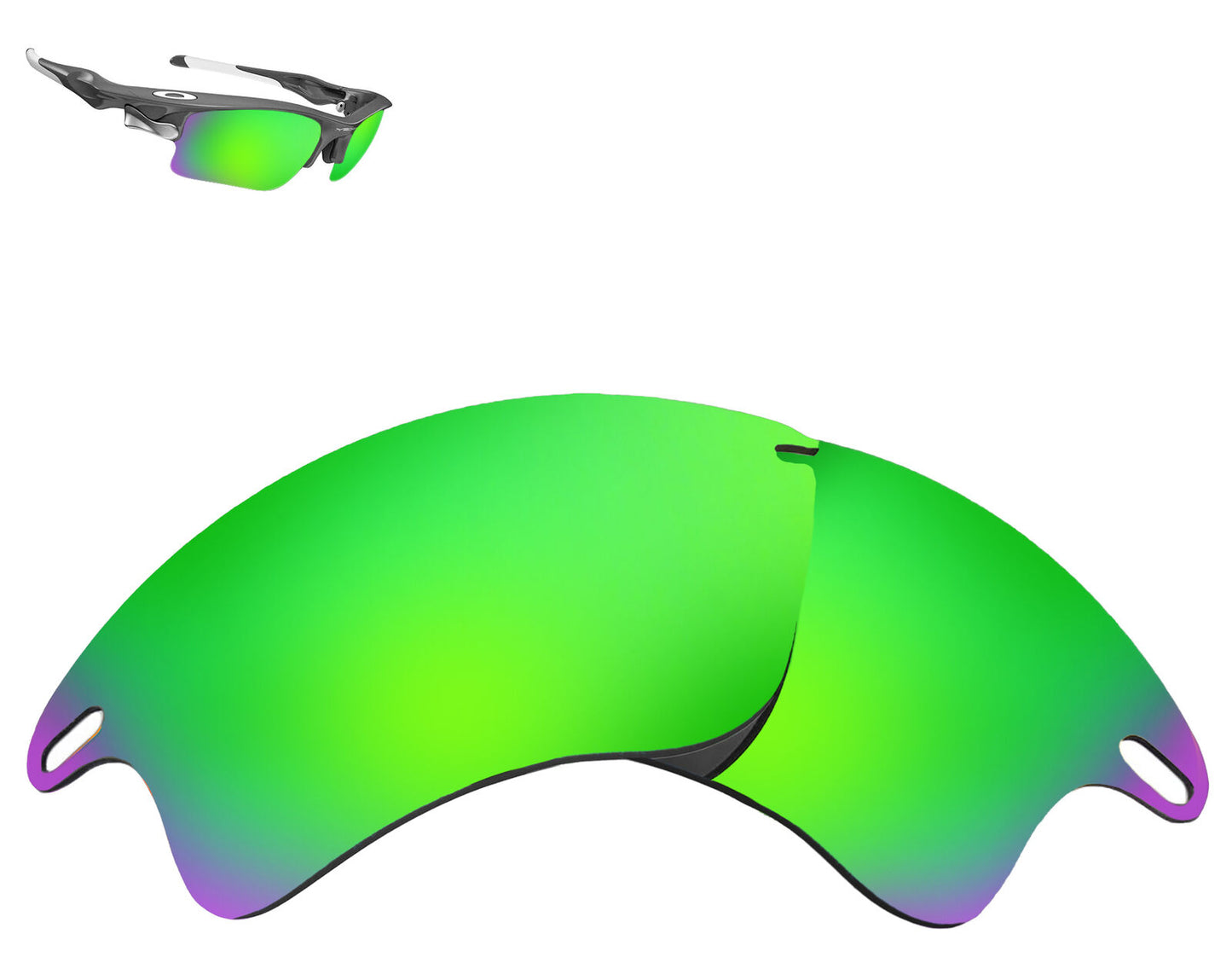 LenSwitch Polarized Replacement Lenses for Oakley Fast Jacket XL Sunglass Green