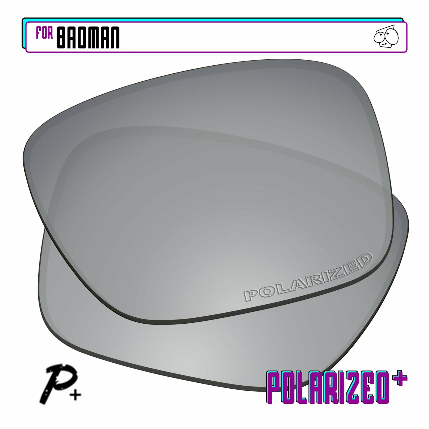 POLARIZED+ Replacement Lens For-Oakley Badman Sunglass Anti-Scratch