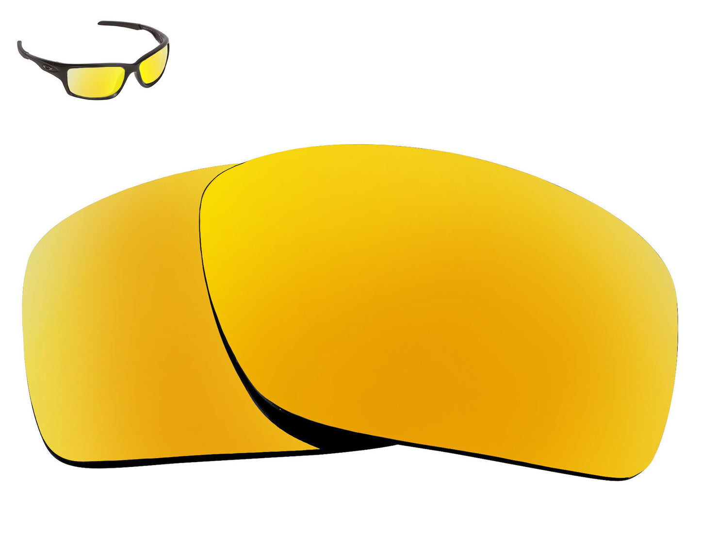 LenSwitch Replacement Lenses for Oakley Canteen 2014 Sunglasses Gold Mirror