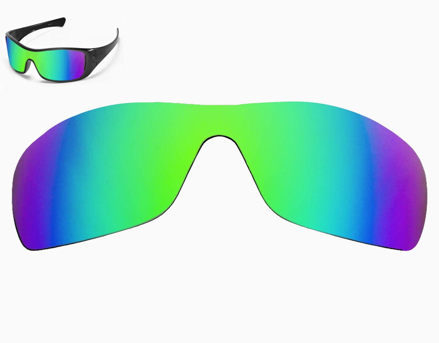 LenSwitch Replacement Lenses for Oakley Antix Sunglasses Green Mirror
