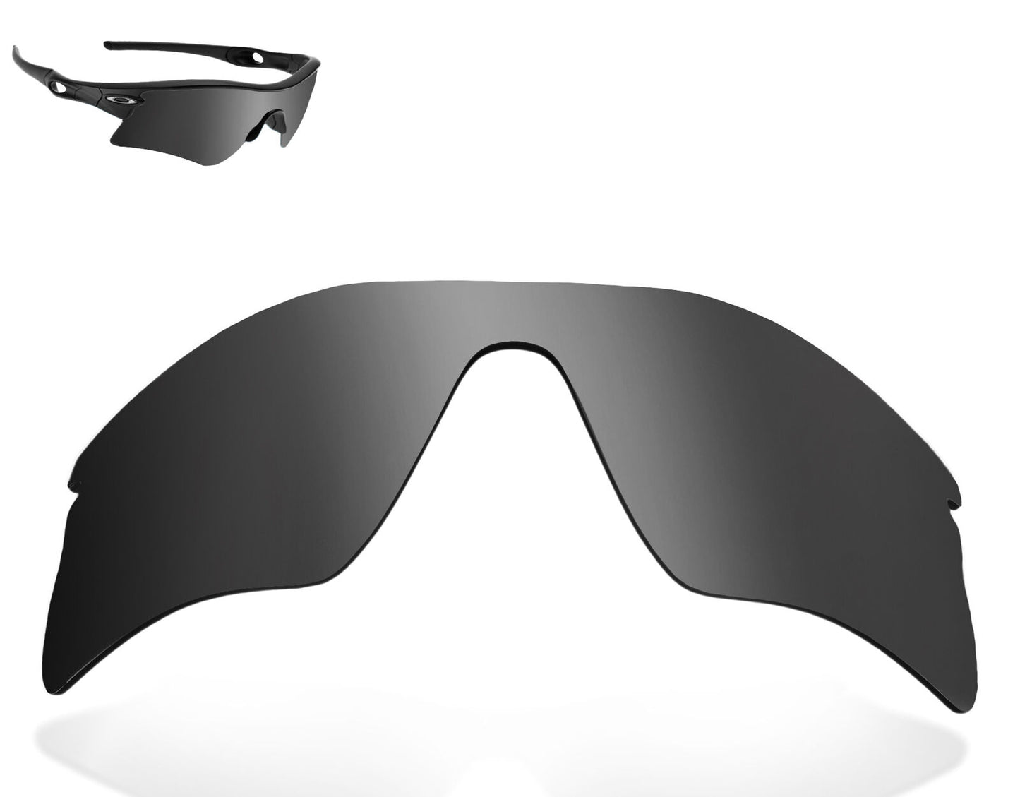 LenSwitch Replacement Lenses for Oakley Radar Range Sunglasses Silver Mirror