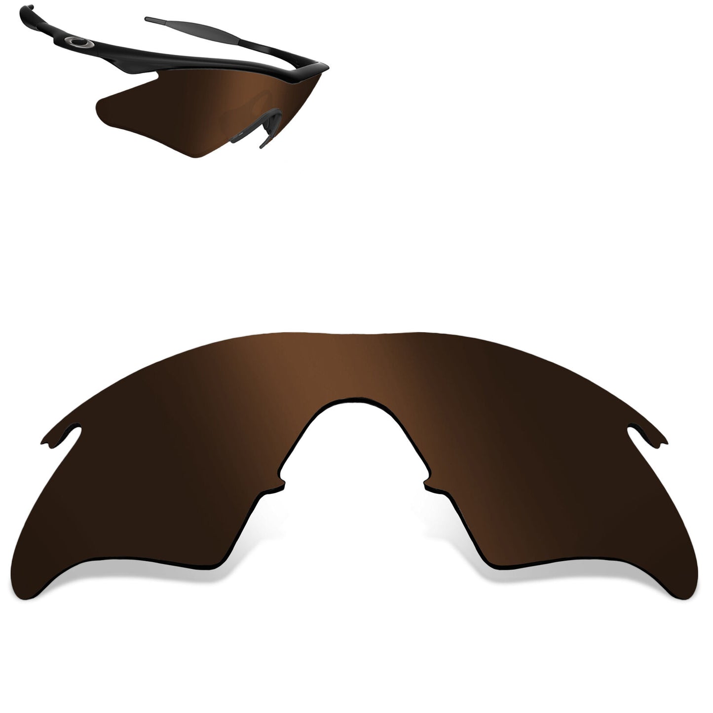 LenSwitch Polarized Replacement Lenses for Oakley M Shades Heater Shades Brown