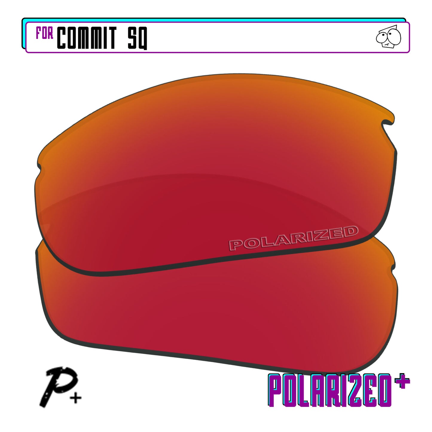 POLARIZED+ Replacement Lens For-Oakley Commit SQ Sunglass Anti-Scratch