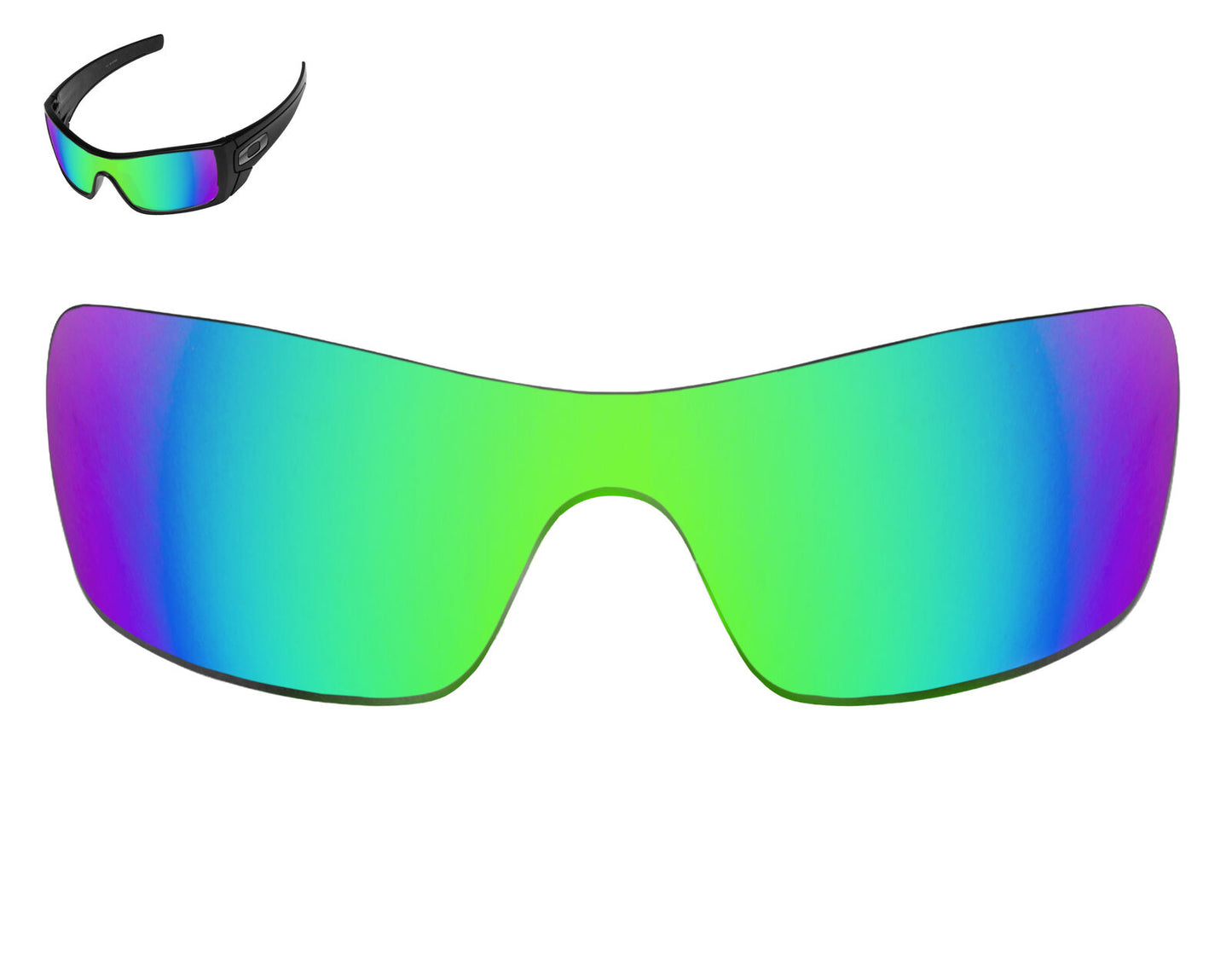 LenSwitch Polarized Replacement Lenses for Oakley Batwolf Sunglasses Green