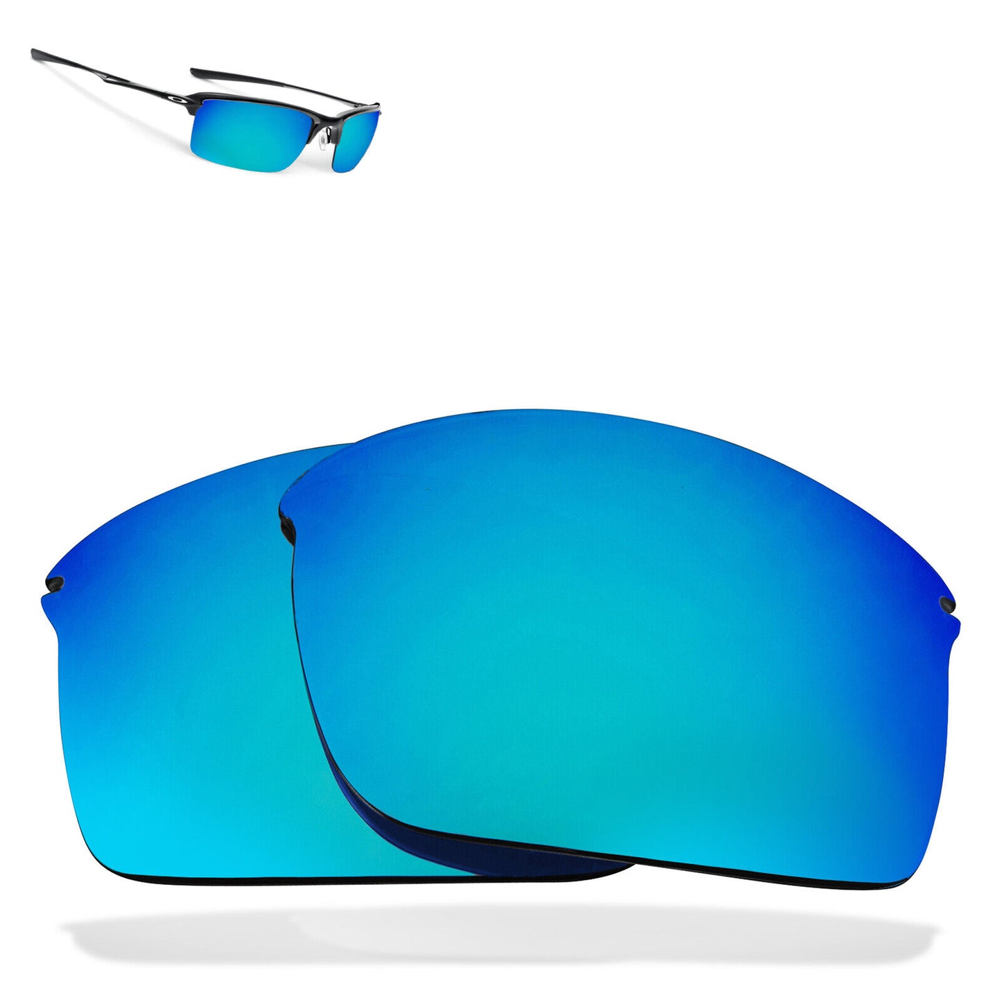 LenSwitch Polarized Replacement Lenses for Oakley Wiretap Sunglasses Blue