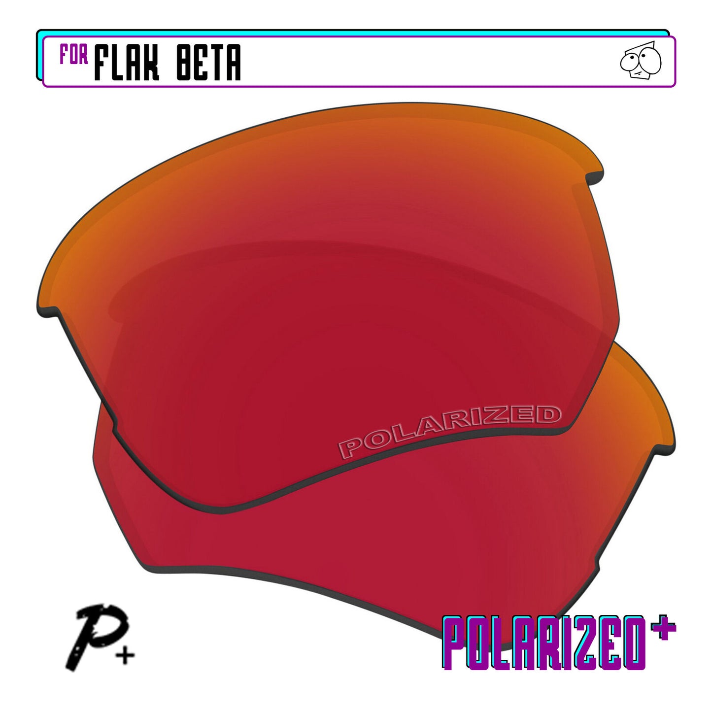 POLARIZED+ Replacement Lens For-Oakley Flak Beta Sunglass Anti-Scratch