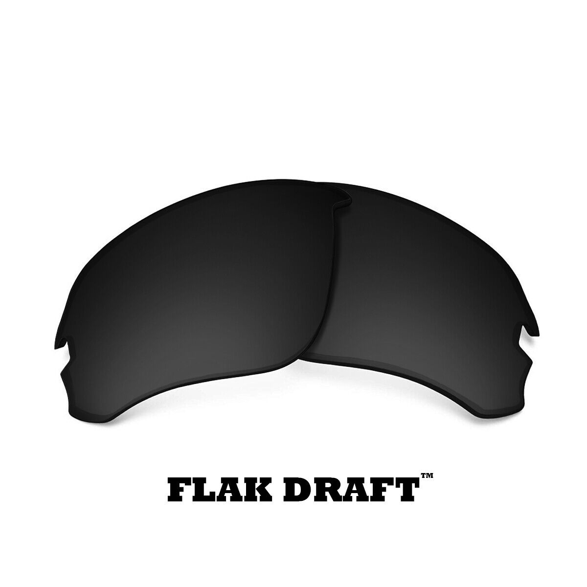 LenSwitch Polarized Replacement Lenses for Oakley Flak Draft Sunglasses Black