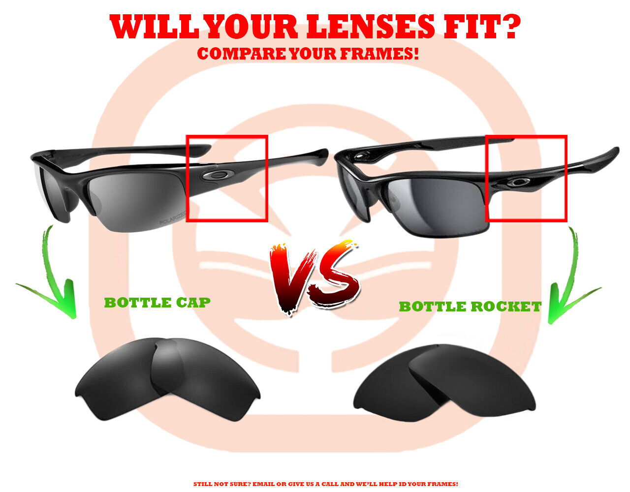 LenSwitch Replacement Lenses for Oakley Bottlecap Sunglasses Red Mirror