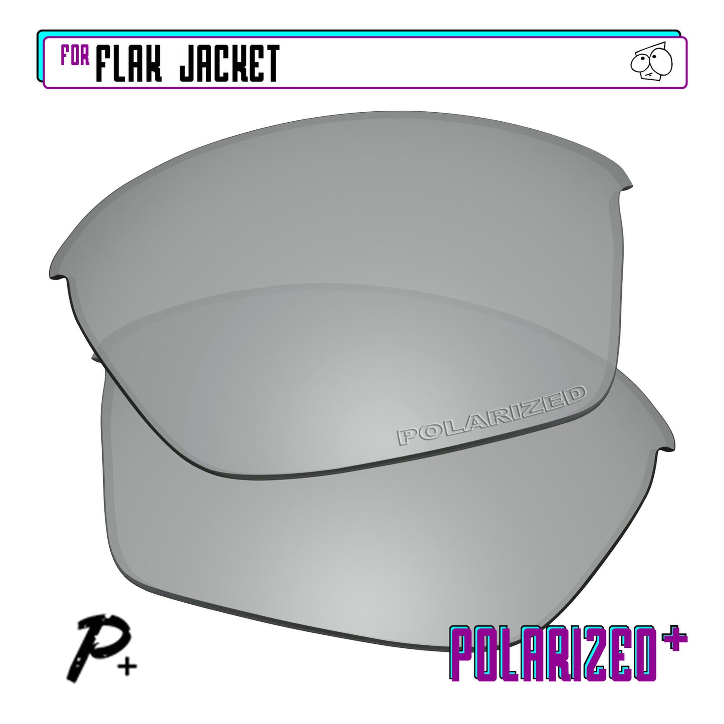 POLARIZED+ Replacement Lens For-Oakley Flak Jacket Sunglass Anti-Scratch