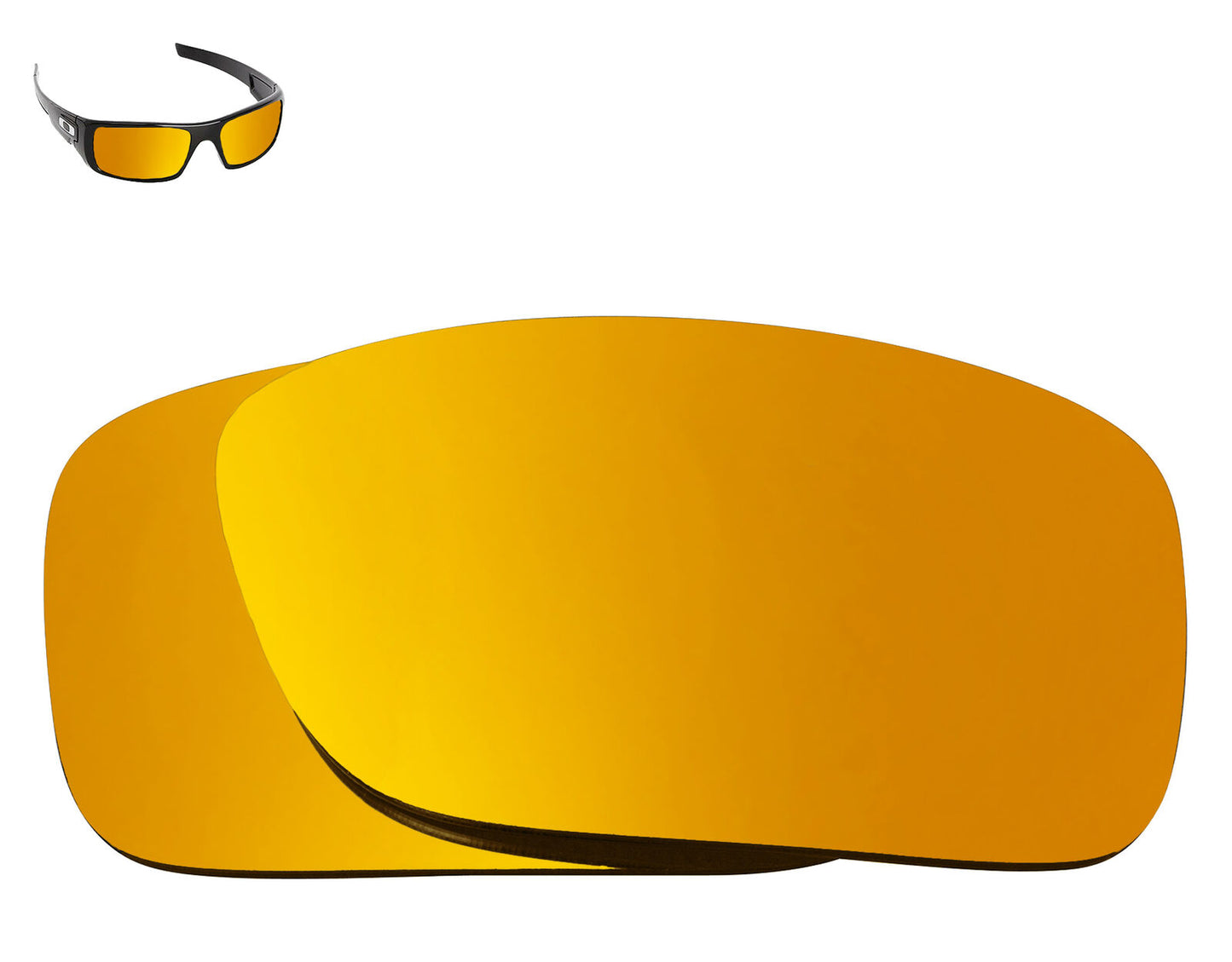 LenSwitch Replacement Lenses for Oakley Crankshaft Sunglasses Gold Mirror