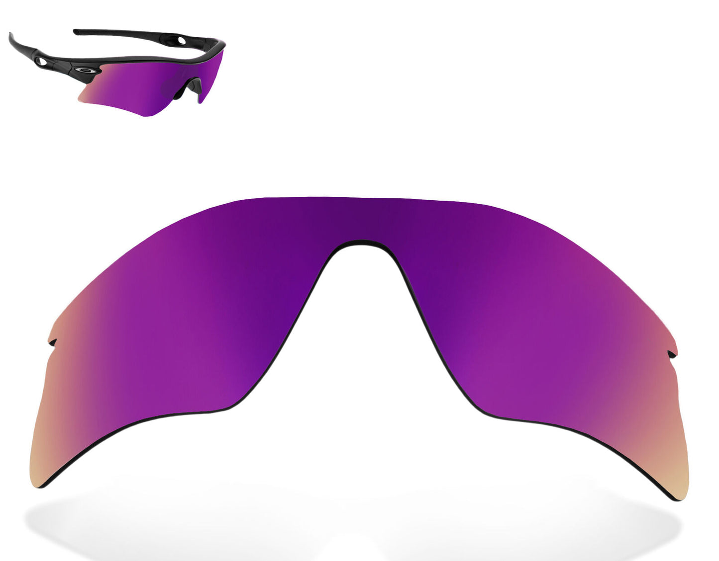 LenSwitch Replacement Lenses for Oakley Radar Range Sunglasses Purple Mirror