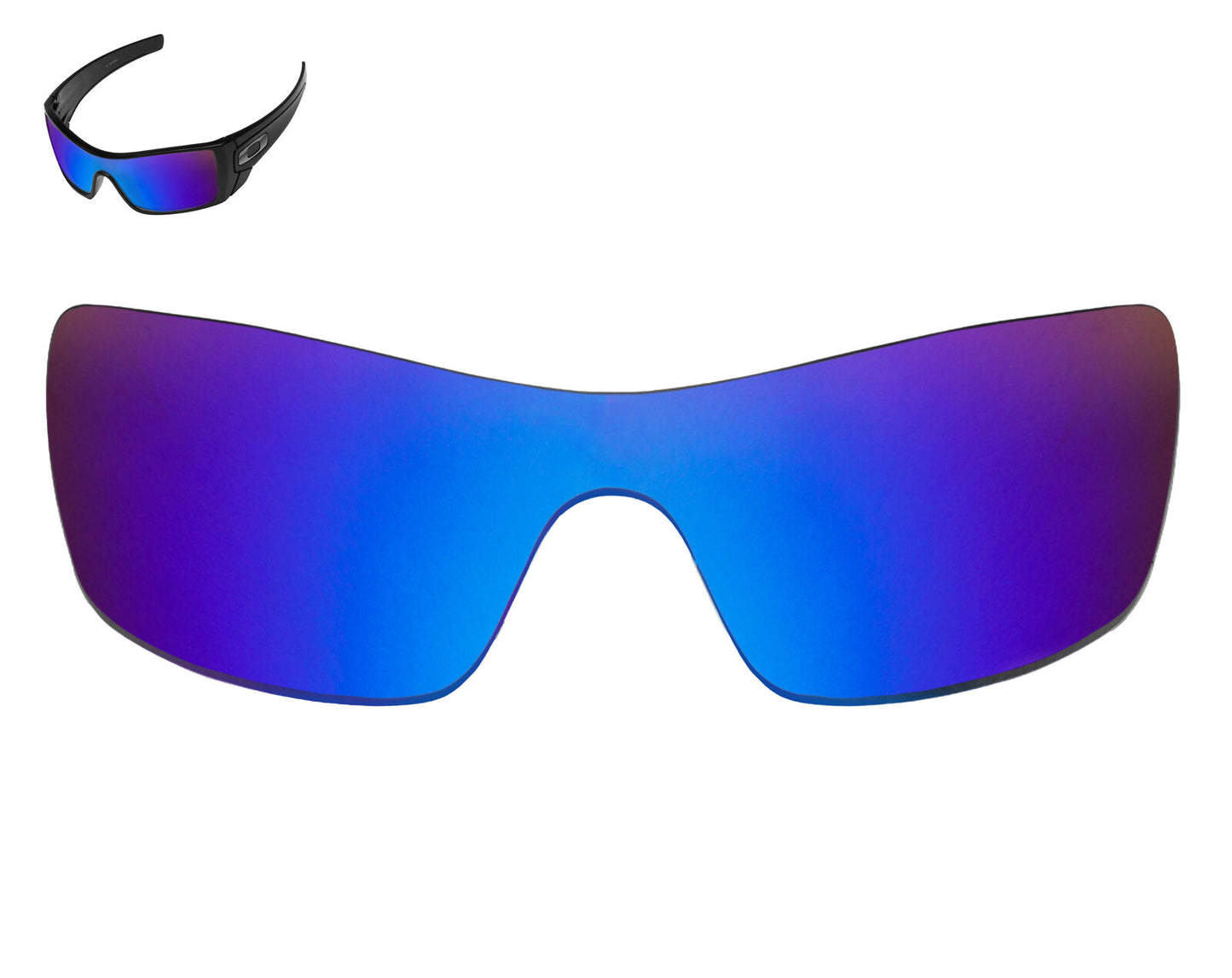 LenSwitch Replacement Lenses for Oakley Batwolf Sunglasses Blue Mirror