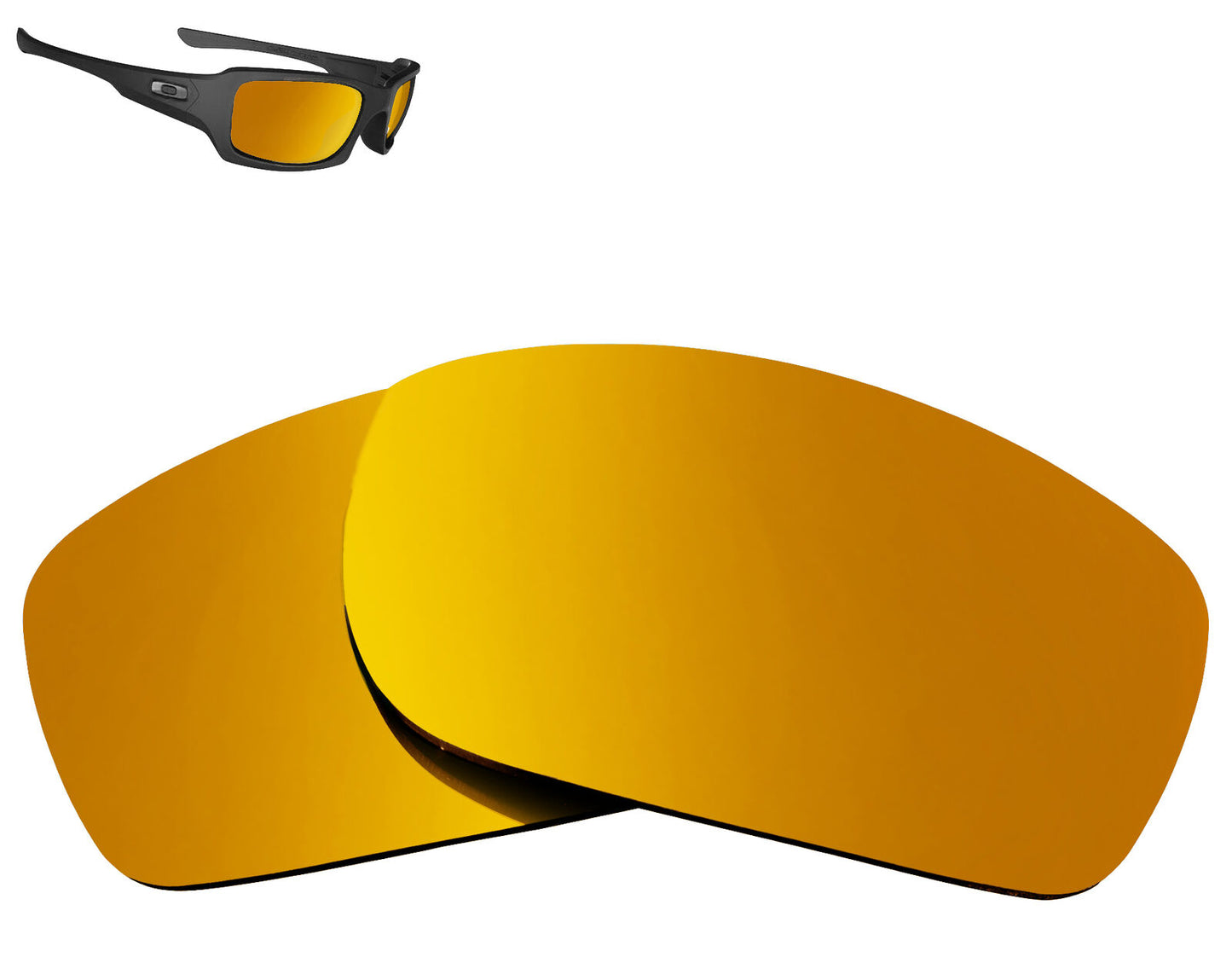 LenSwitch Replacement Lenses for Oakley Fives 3.0 Sunglasses Gold Mirror