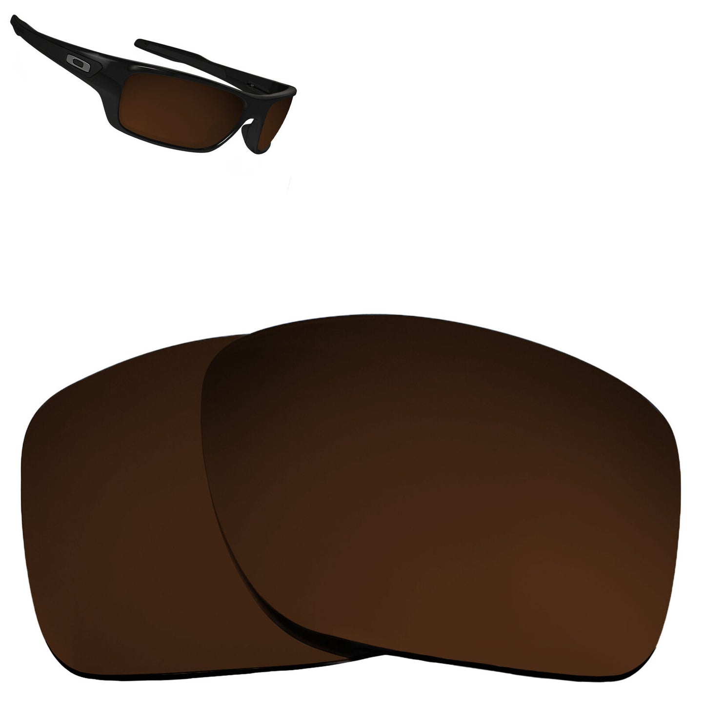 LenSwitch Replacement Lenses for Oakley Turbine Sunglasses Dark Brown