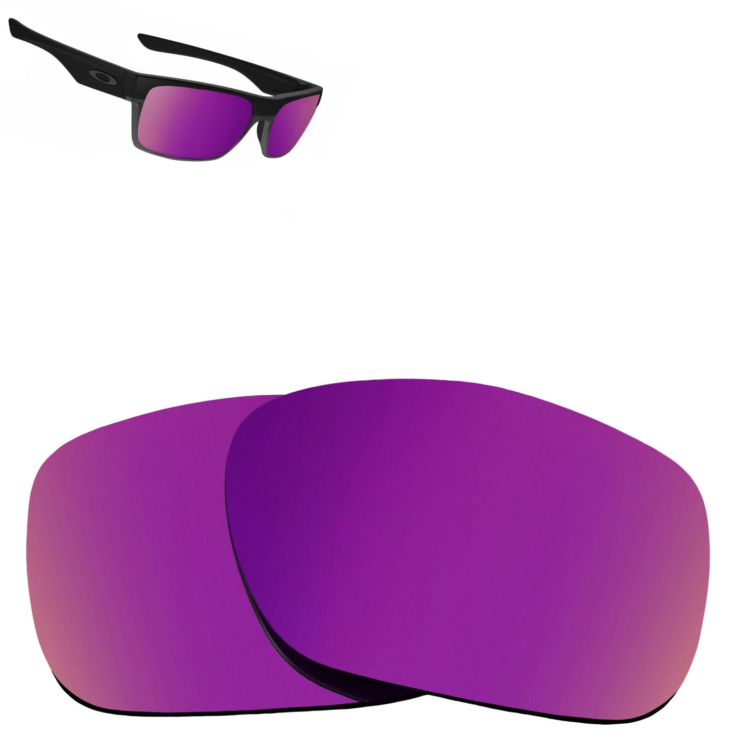 LenSwitch Replacement Lenses for Oakley Twoface Sunglasses Purple Mirror