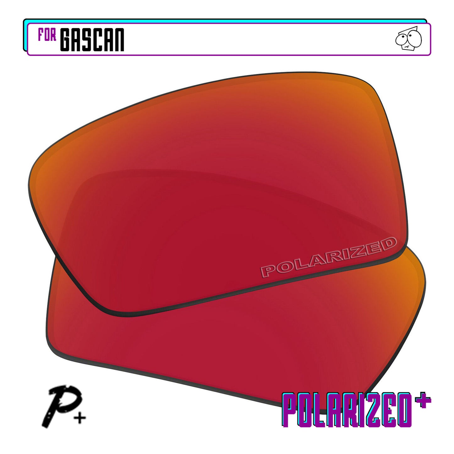 POLARIZED+ Replacement Lens For-Oakley Gascan Sunglass Anti-Scratch