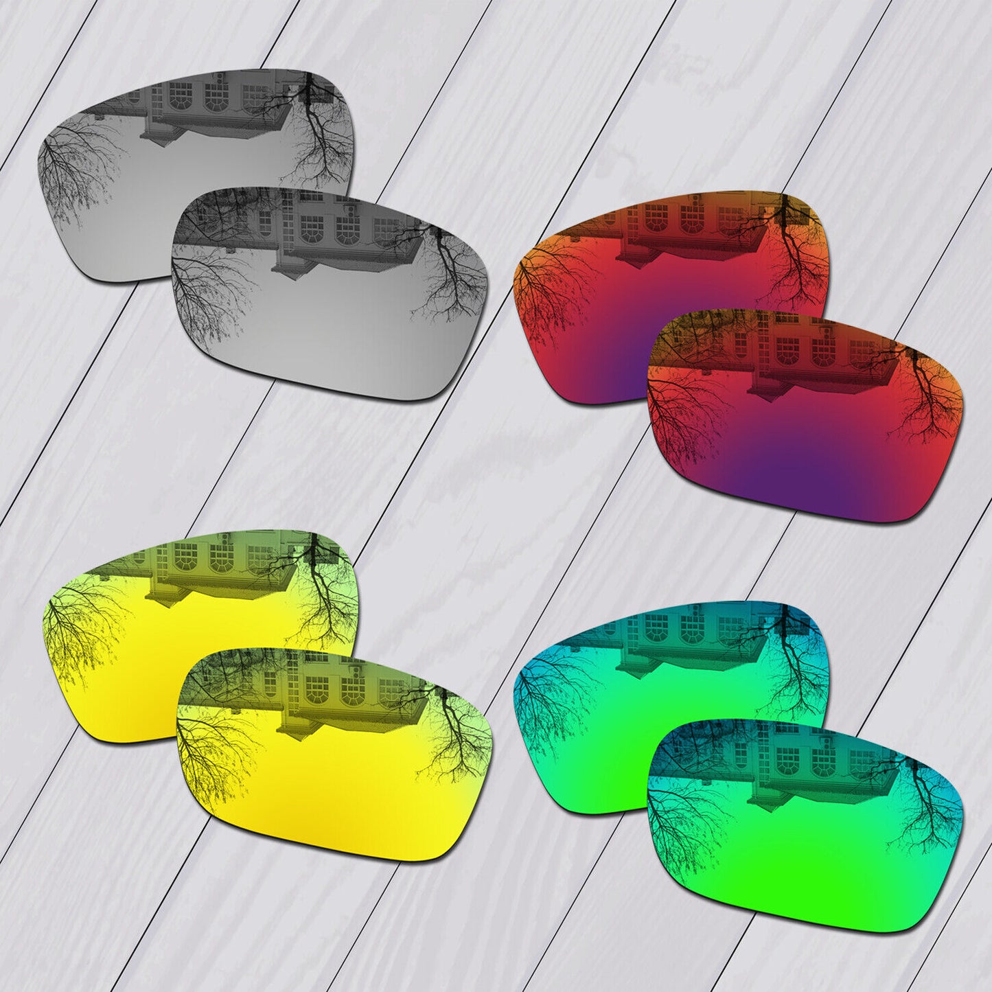 POLARIZED Lot Replacement Lens For-Oakley Sliver AF (Asian Fit) Anti-Scratch Opt