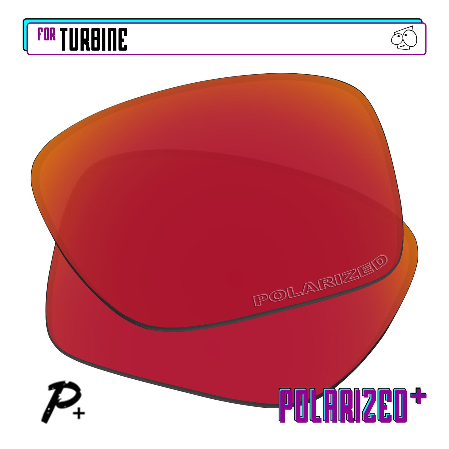 POLARIZED+ Replacement Lens For-Oakley Turbine Sunglass Anti-Scratch