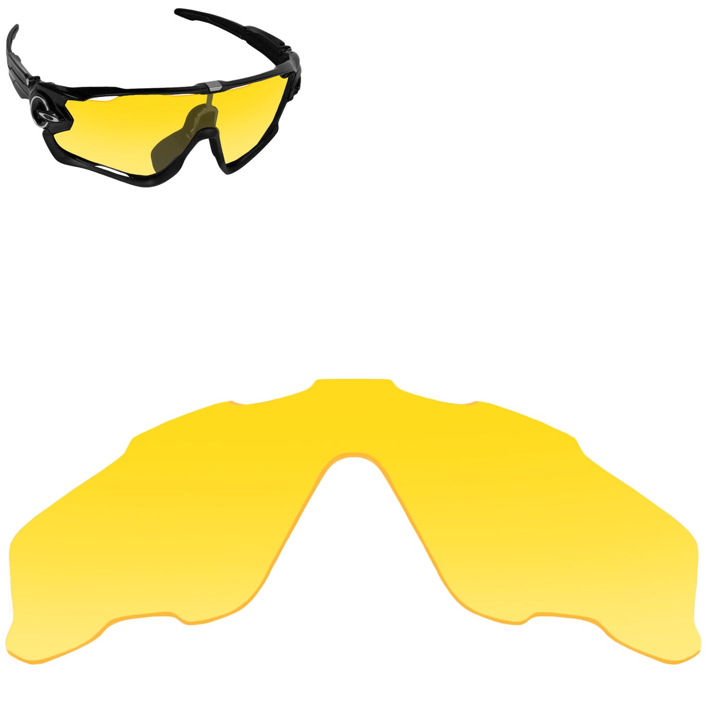 LenSwitch Polarized Replacement Lenses for Oakley Jawbreaker Sunglasses Yellow