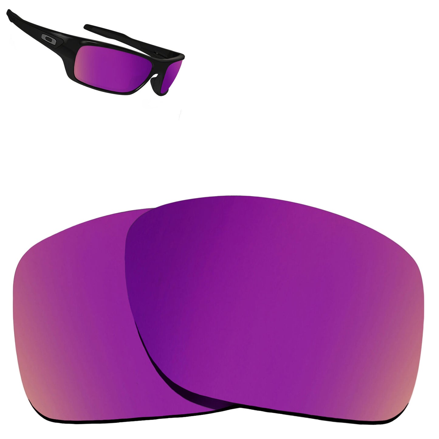 LenSwitch Replacement Lenses for Oakley Turbine Sunglasses Purple Mirror